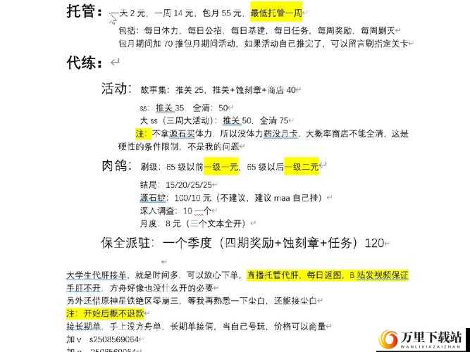 明日方舟新干员 W 保底所需价格究竟是多少呢详细解析